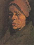 Vincent Van Gogh Head of a Peasant Woman with a brownish hood Germany oil painting artist